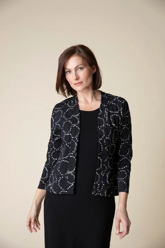 Fresh And Capable Circles Open Front Jacket