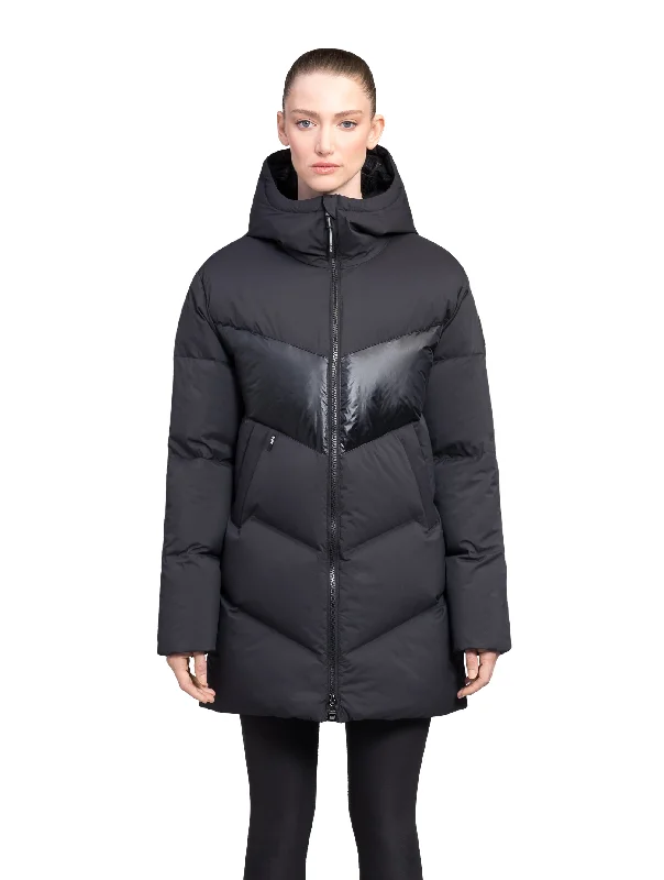 Trendy Wear Isla Women's Chevron Quilted Puffer Jacket