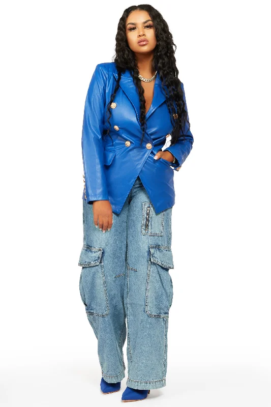 Unique prints The Clermont Twins On My Bullshit Royal Blue Blazer