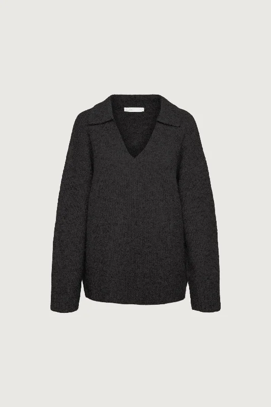 Luxury Customization OVERSIZED COLLARED V-NECK SWEATER