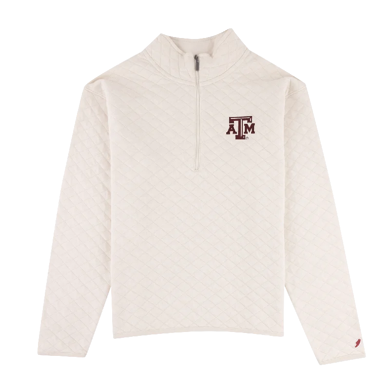 Simple Design Texas A&M League Cream Highland Quarter Zip