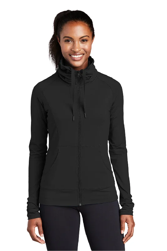 Exquisite Embroidery Sport-Tek Womens Sport-Wick Moisture Wicking Full Zip Jacket - Black