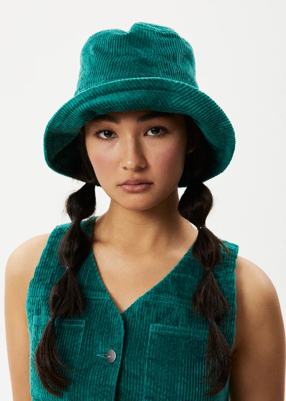 High Street Series AFENDS Unisex Union - Corduory Wide Brim Hat - Emerald