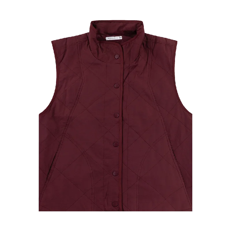 Soft Touch Maroon Thin Padded Vest