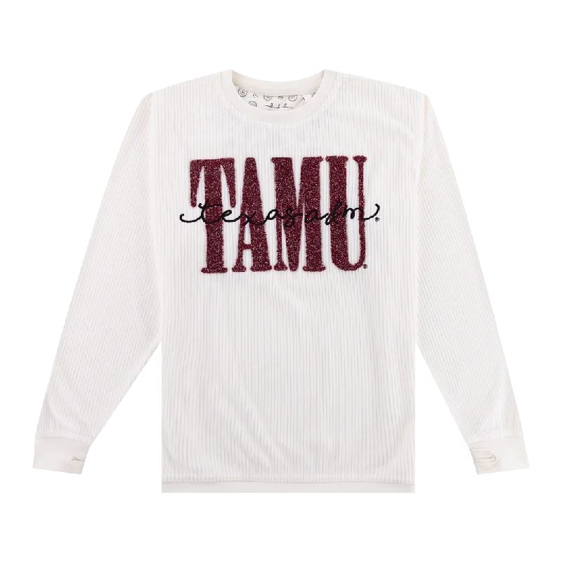 Relaxed Dresses Texas A&M Zoe Plush Rib Sweatshirt