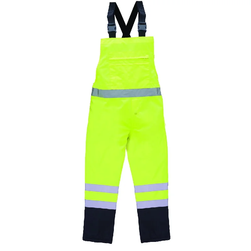 Modern Chic ERB S860BIB Class E Black Bottom Rain Bib - Yellow/Lime- Discontinued