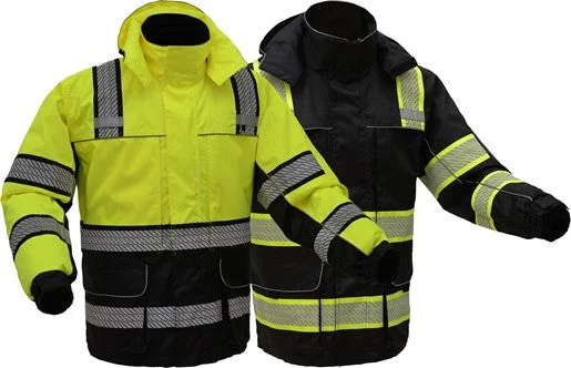 Lounge Chic GSS Safety ONYX Rip Stop Parka with Removable Fleece Liner-Teflon Protection