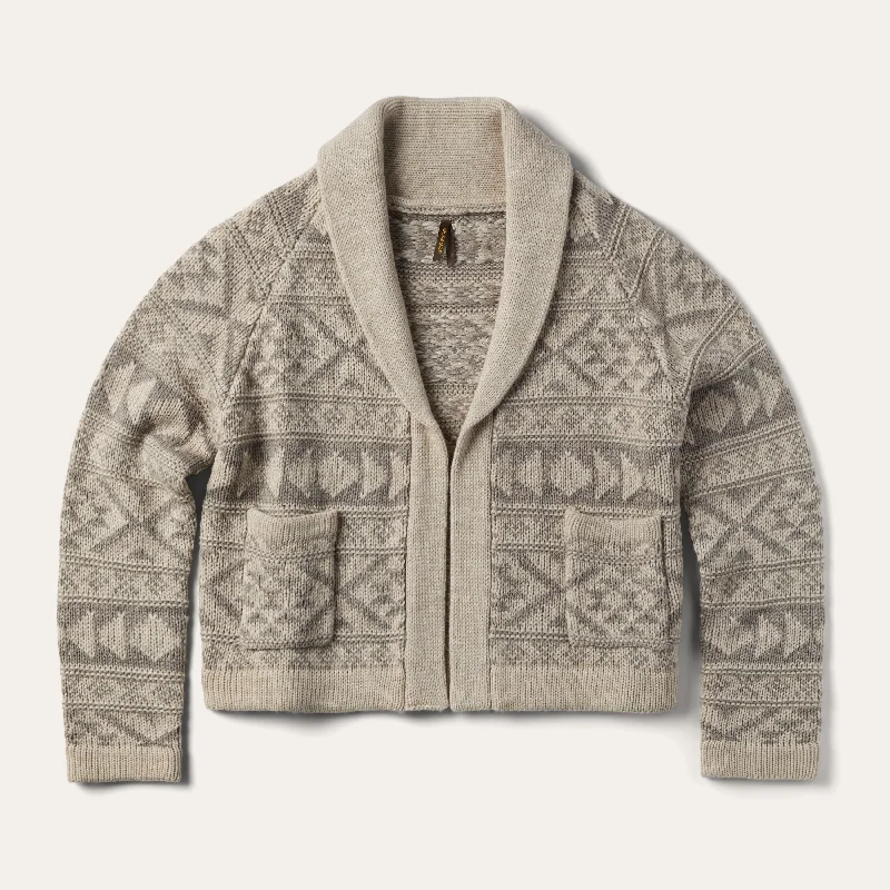 Warm Wear Cropped Shawl Collar Cardigan