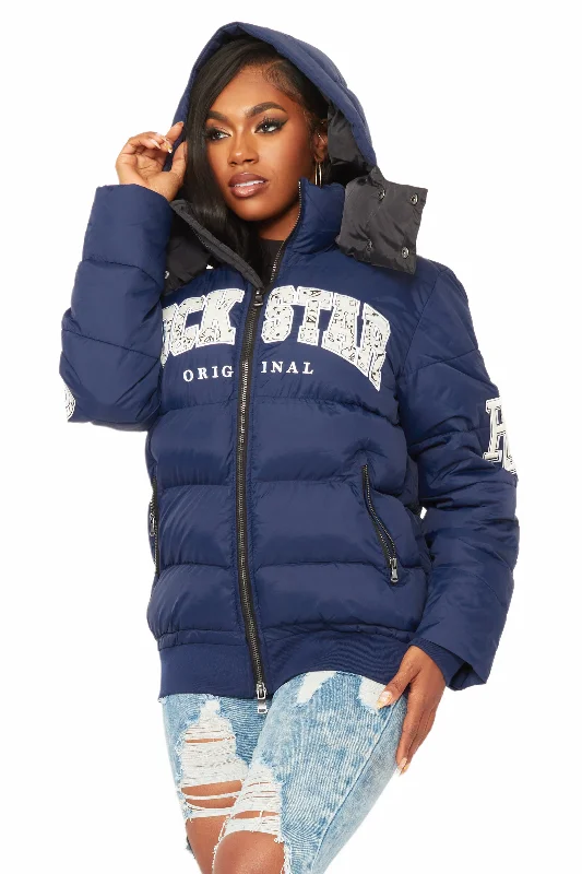 New Products Latoya Navy Oversized Puffer Jacket