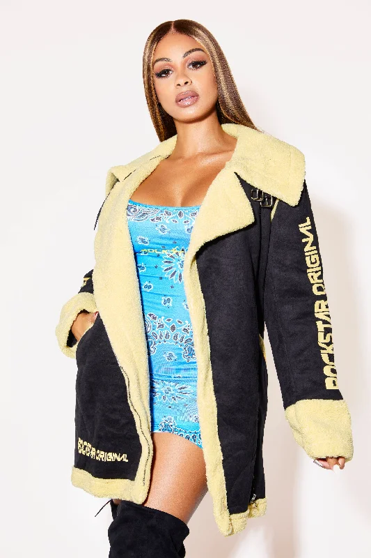 Fashionable sports Charlotte Jacket - Black/Yellow