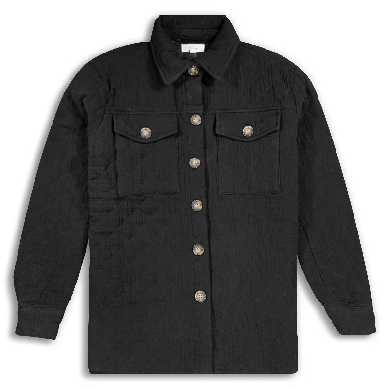 Soft And Comfortable Button Down Quilt Jacket