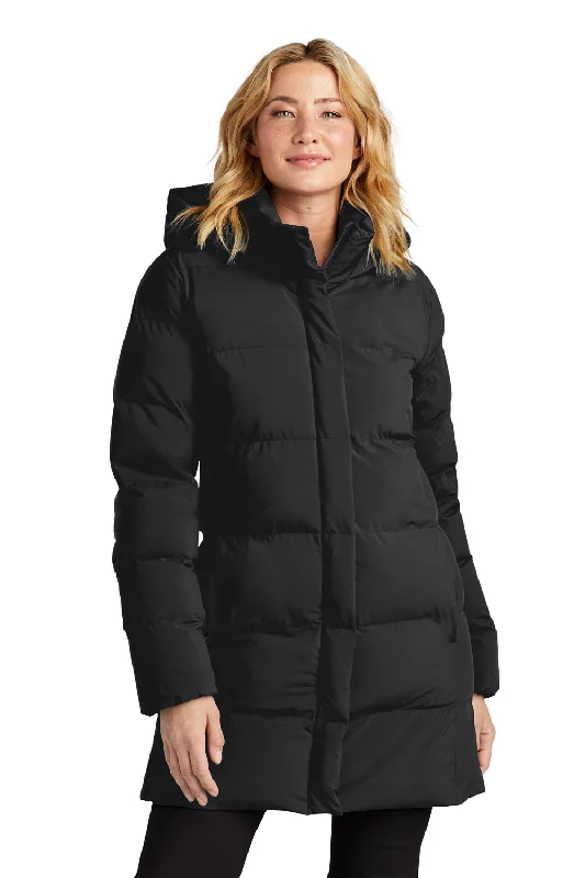 Exquisite Craftsmanship Mercer+Mettle Womens Water Resistant Full Zip Hooded Puffy Parka - Deep Black