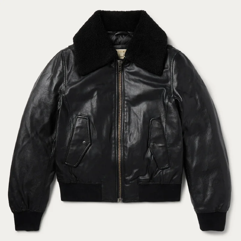Fashionable Ease Leather Bomber Jacket