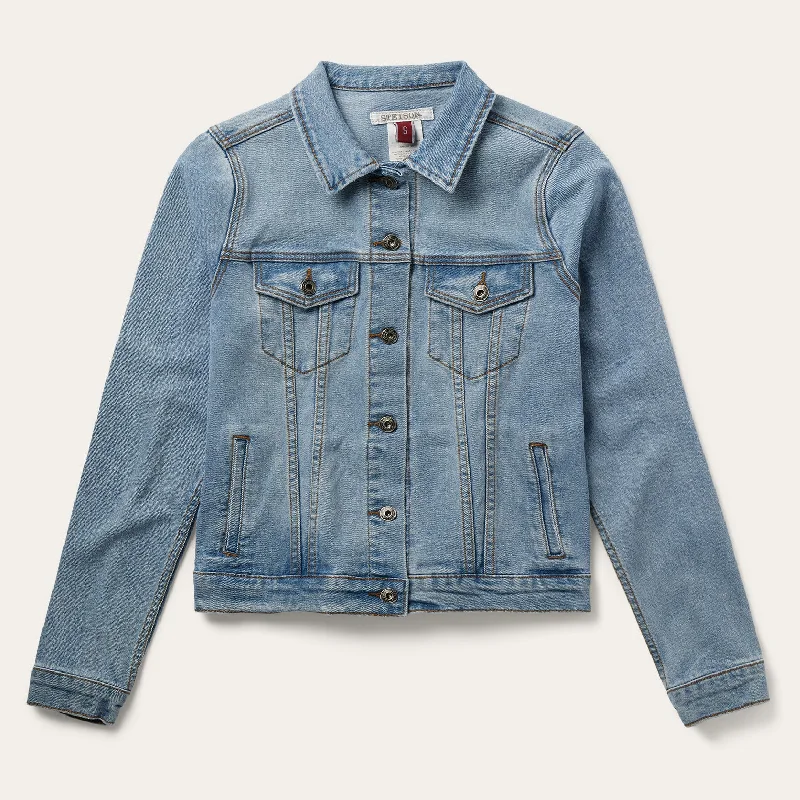 Street Style Suit Stretch Denim Jacket