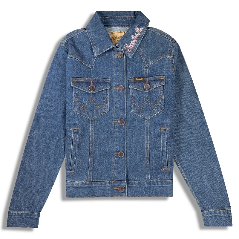 Simple Comfort Texas A&M Wrangler Ladies Classic Denim Jacket