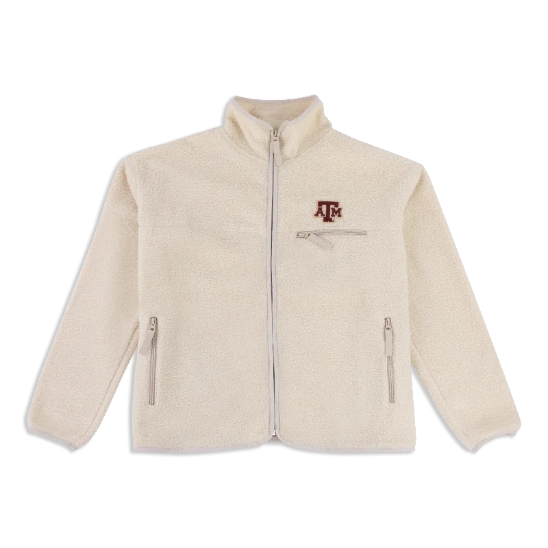 Trendy Traveler Texas A&M Sherpa Paige Fleece Full Zip Jacket