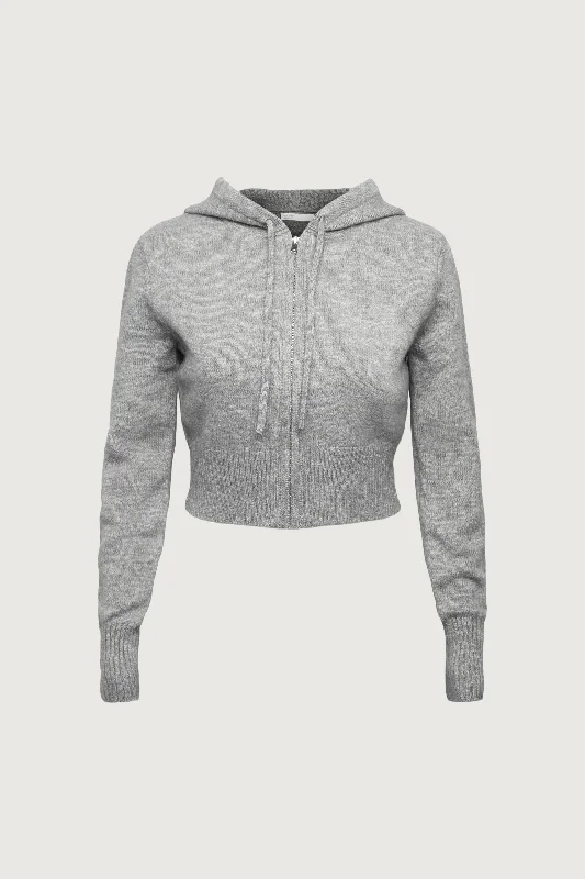 High-quality Fabrics KNIT ZIP-UP HOODIE