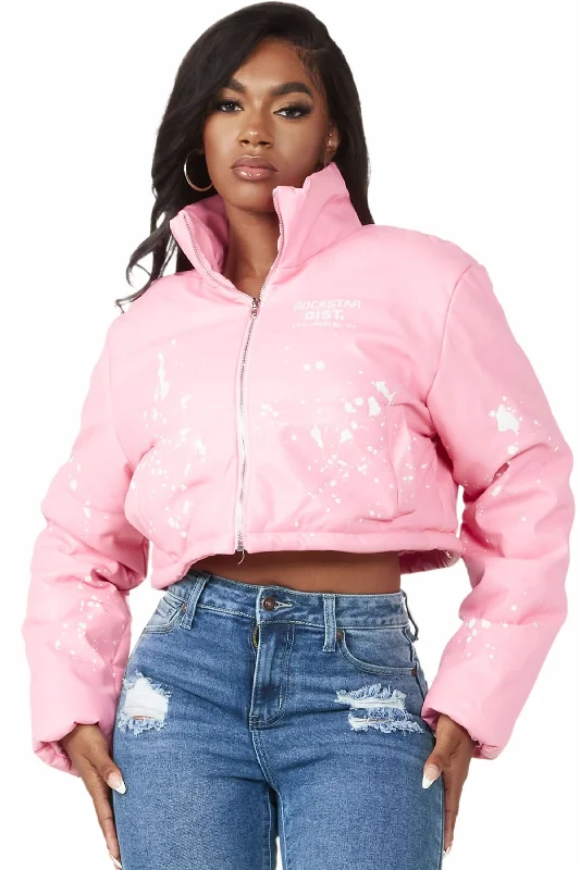 Fashion Must-have Toni Pink Art Dept. Puffer Jacket