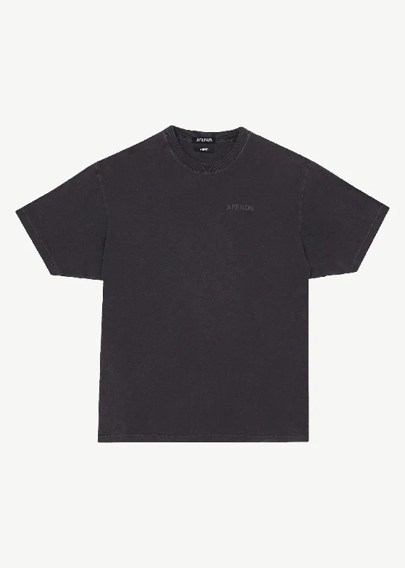 Sports And Leisure AFENDS Mens Staple - Boxy Fit Tee - Stone Black