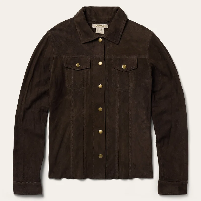 Effortless Elegance Lambskin Shirt Jacket