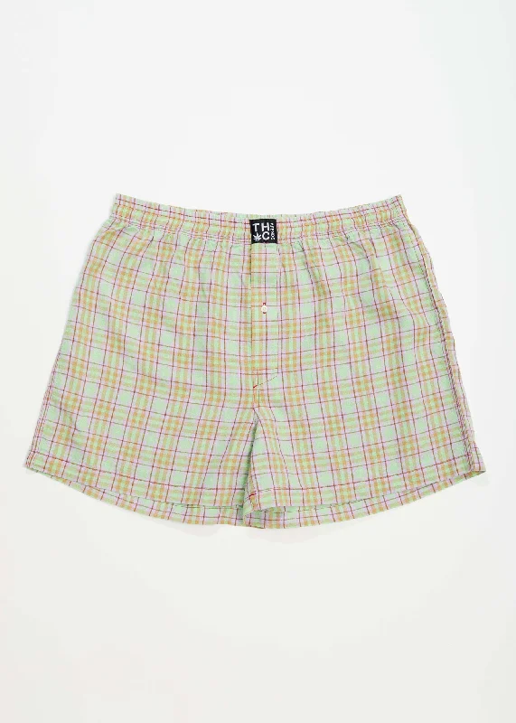 Fashion Style AFENDS Unisex Kali - Boxers - Pistachio Check
