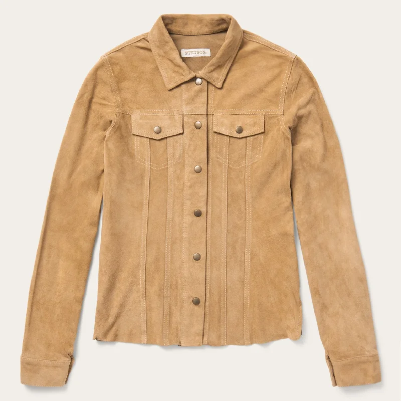 Soft Wear Suede Denim Shirt Jacket