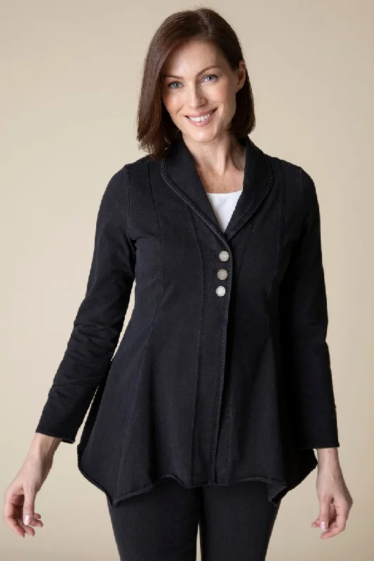 Youthful Street Fashion Stonewash Swing Back Jacket