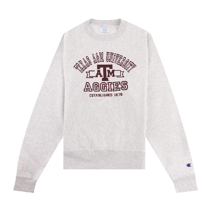 Tropical Style Texas A&M Aggies Reverse Weave Ribbon Crewneck
