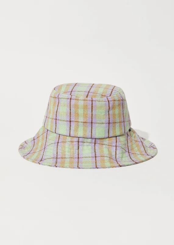 Girl Style AFENDS Unisex Kali - Wide Brim Hat - Pistachio Check