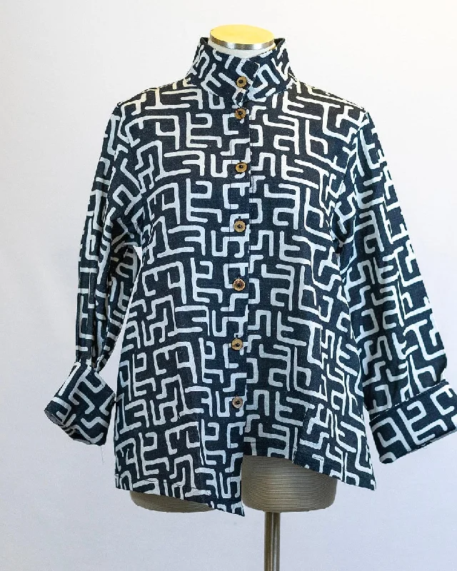 Casual Street Asymmetric Bamboo Jacket