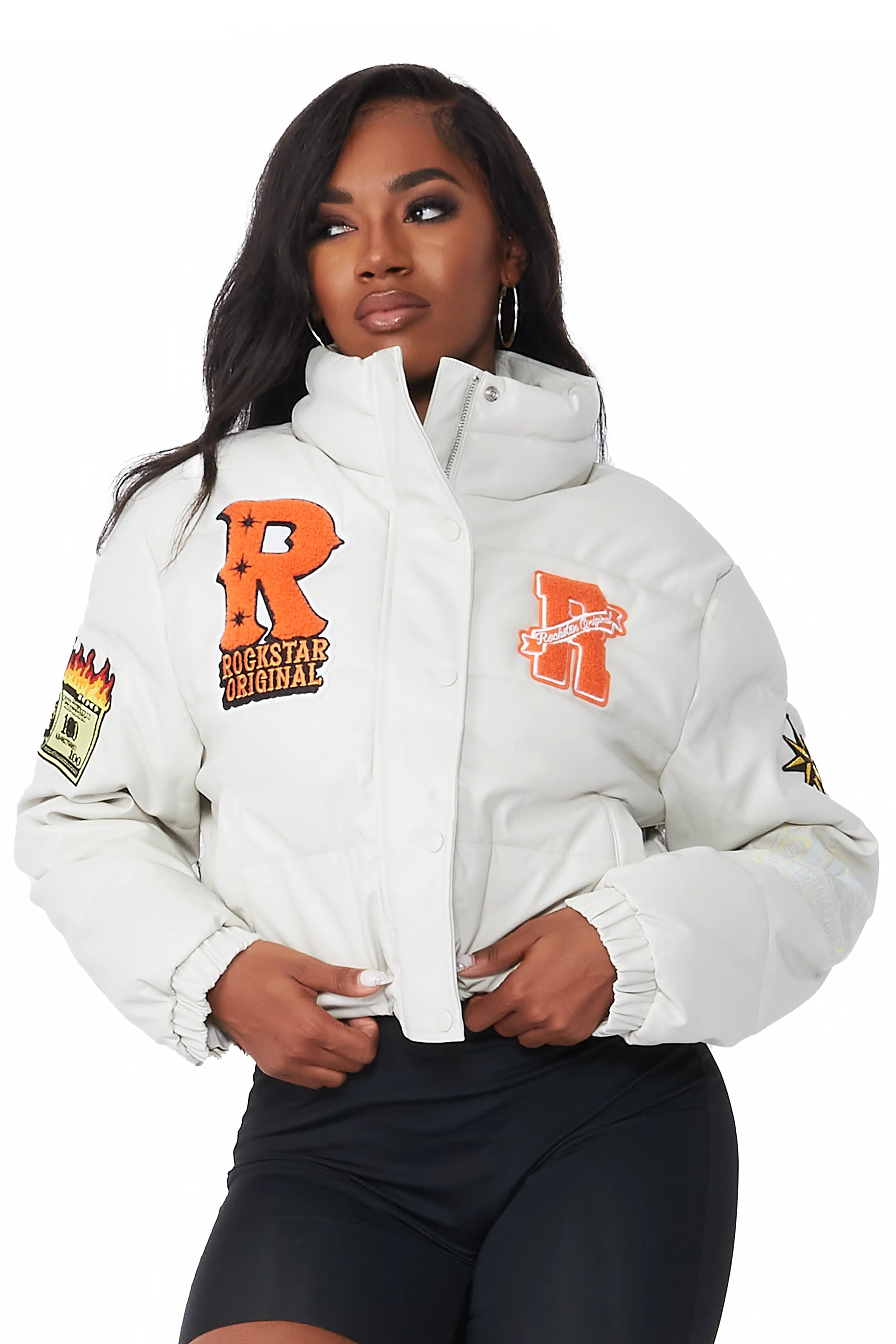 Denim Design Maliyah Off White Puffer Jacket
