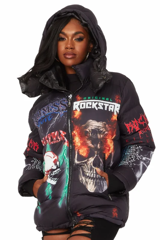 Lounge Wear Baily Black Oversized Puffer Jacket