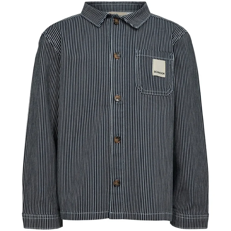 Embroidered Letters Sofie Schnoor Blue Striped Jacket