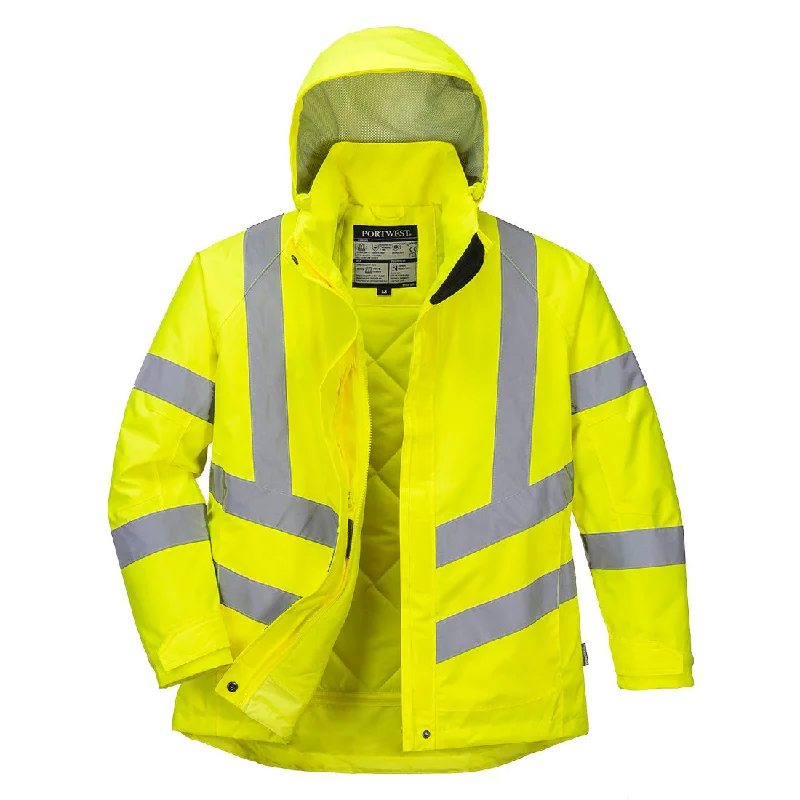Easy Chic Portwest Ladies Hi-Vis Winter Jacket Yellow #LW74