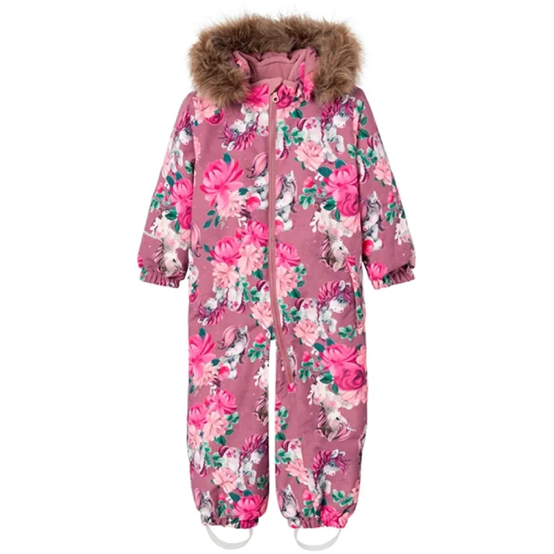Daily Comfort Name it Wistful Mauve Snow Snotsuit Unicorn Dream Noos