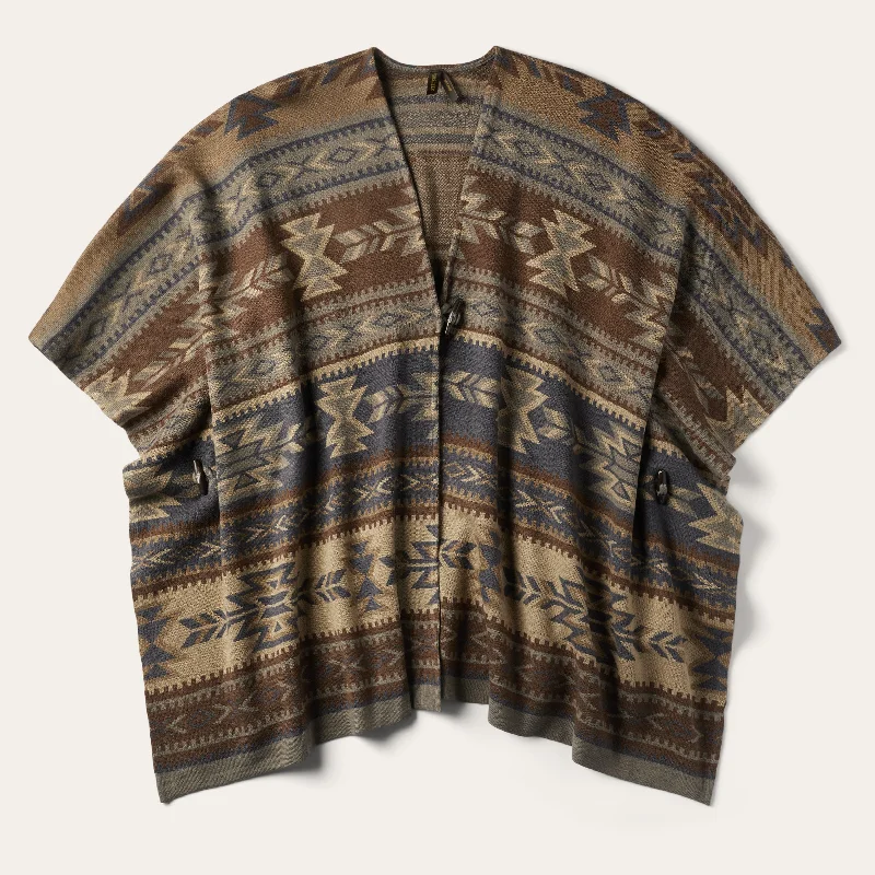 Cool Summer Aztec Print Sweater Poncho