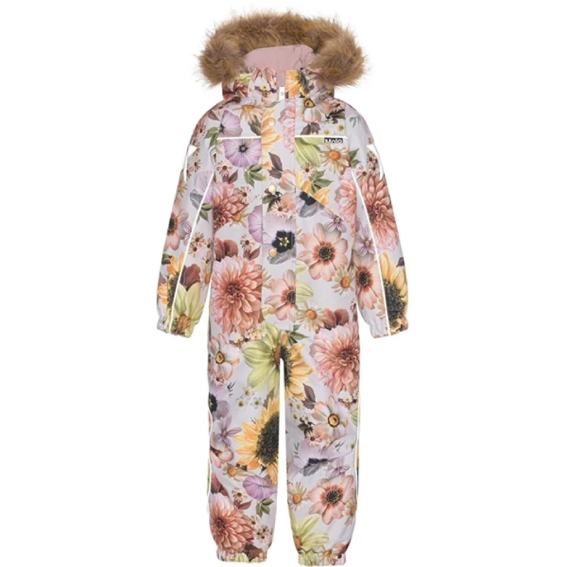 Floral Prints Molo Retro Flowers Polaris Fur Junior Snowsuit