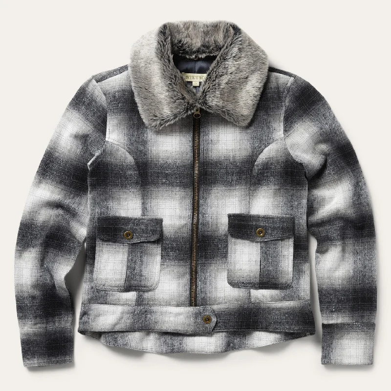 Elegant And Noble Plaid Cropped Jacket