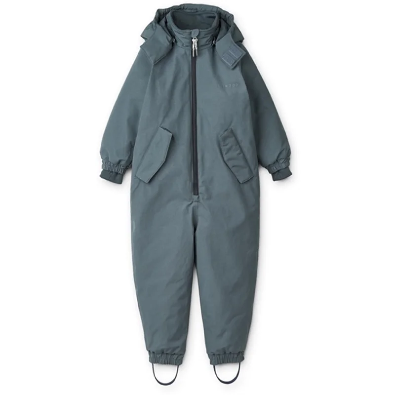 Celebrity Style Liewood Sne Snowsuit Whale Blue