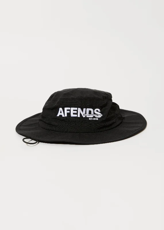 Wandering freely AFENDS Unisex Vinyl - Bucket Hat - Black