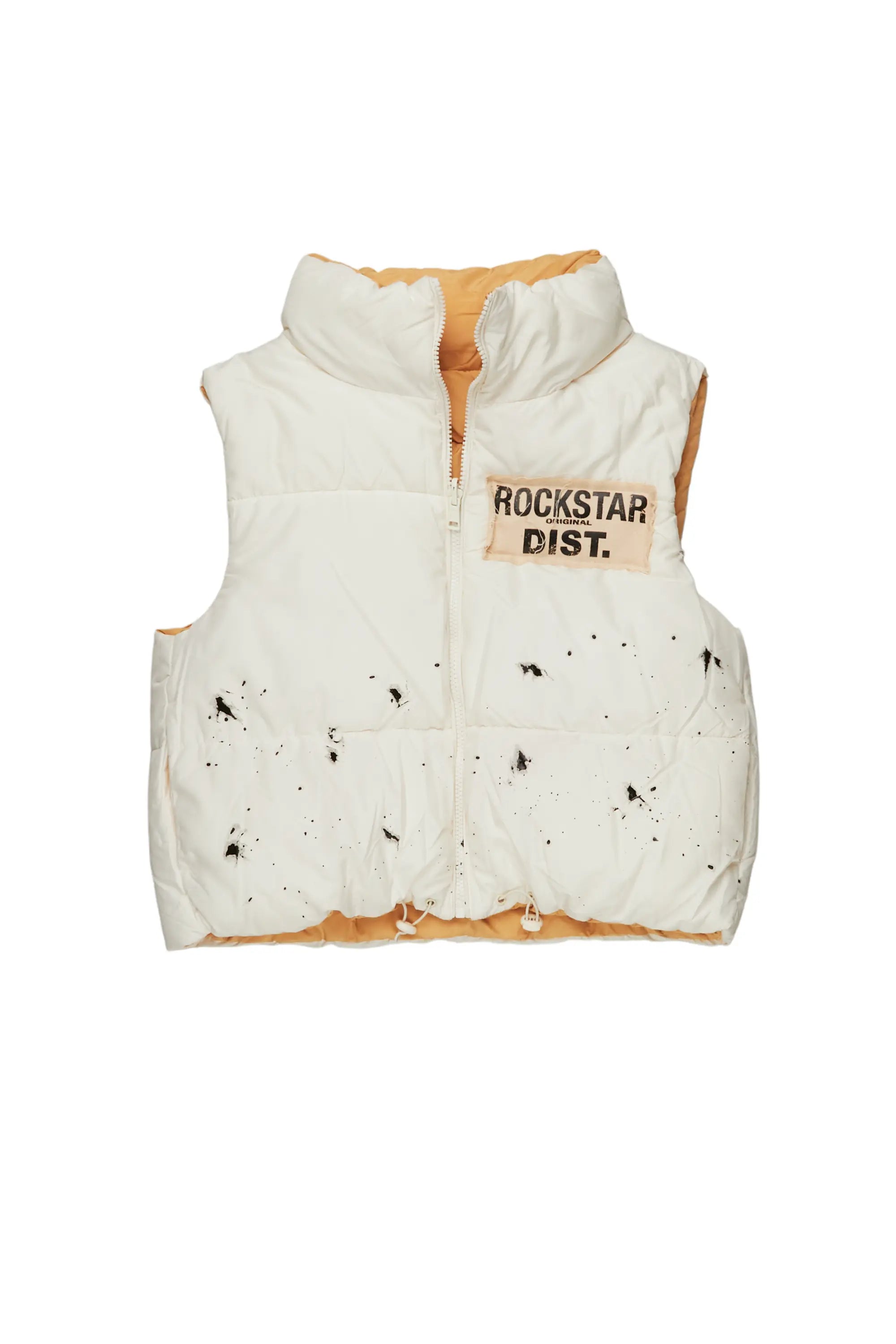 High-end Fabrics Paigy Ivory Puffer Vest