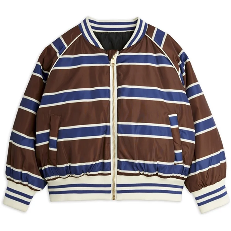 Elegant and noble Mini Rodini Stripe Reversible Baseball Jacket Multi