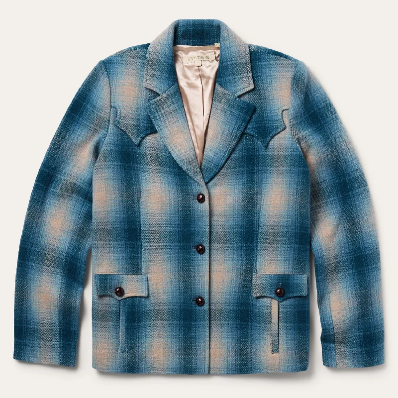 Fashion Concept Wool Plaid Western Blazer
