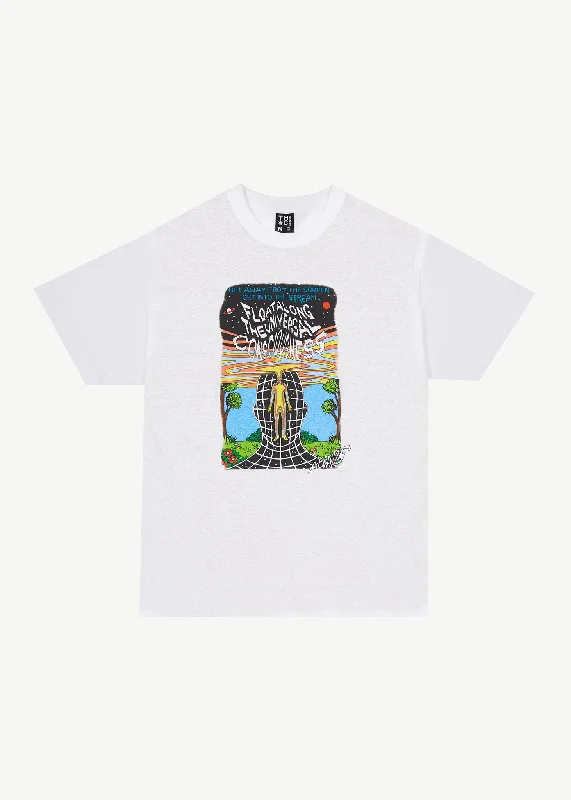 Fashion Innovation AFENDS Mens Next Level - Boxy Graphic T-Shirt - White