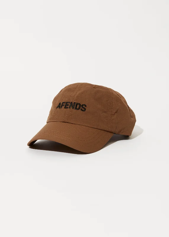 Moisture wicking AFENDS Unisex Vinyl - 6 Panel Cap - Toffee