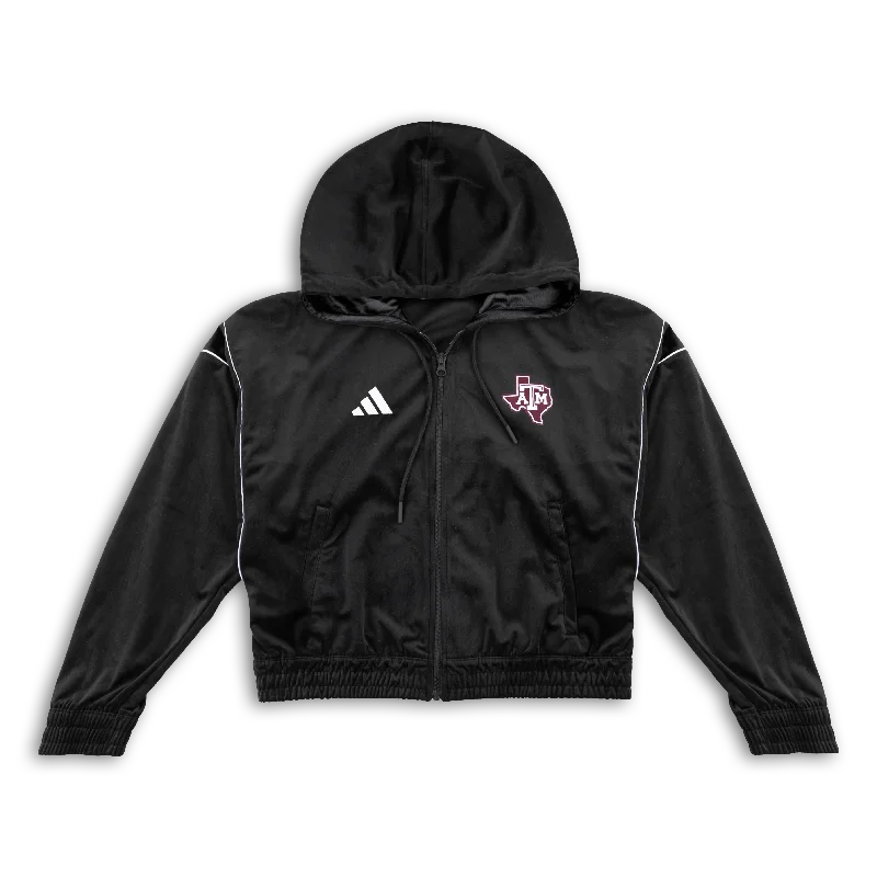 Luxury and fashionable Texas A&M Adidas Women Full Zip Velour Hoodie