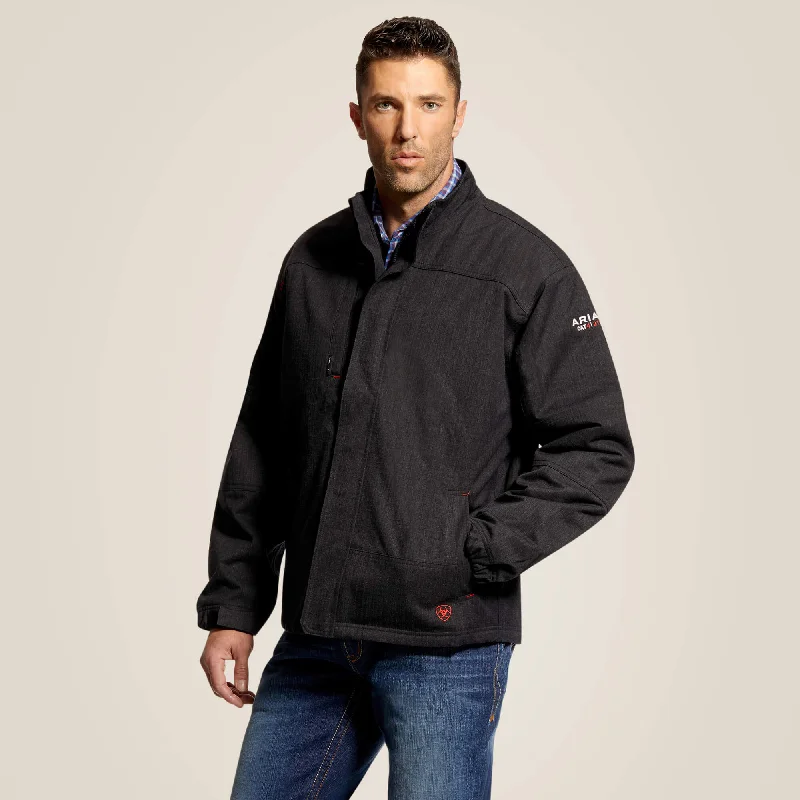 Street Vertical And Horizontal Design Ariat Men's Black FR H2O Proof Jacket #10018144