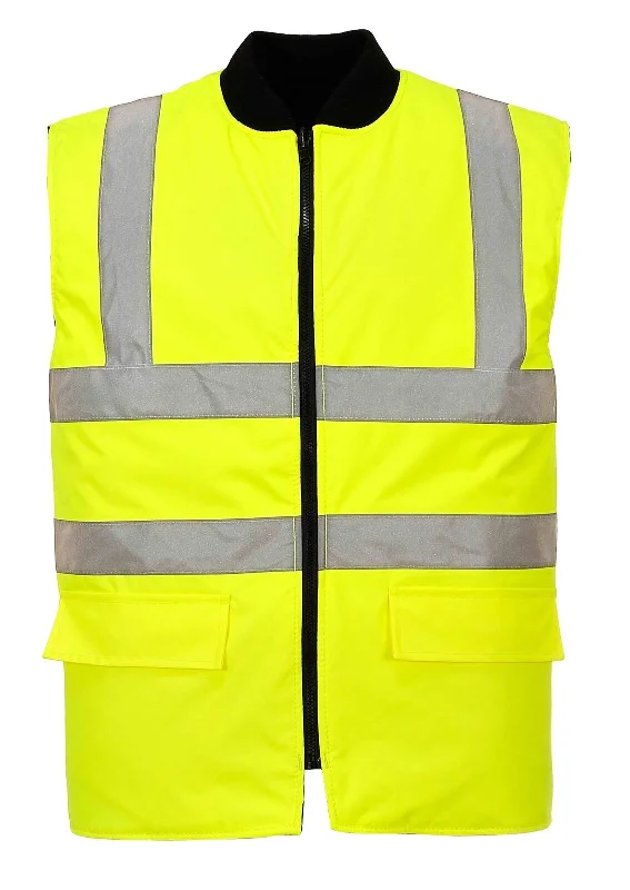 Breathable Comfort Portwest Hi Vis Reversable Bodywarmer Vest