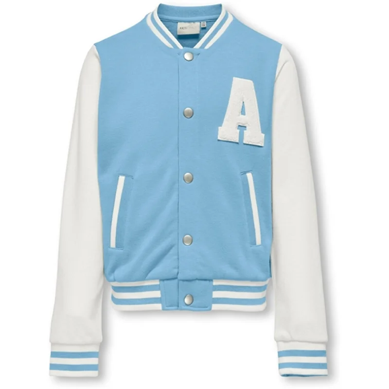 Fashionable And Versatile Kids ONLY Clear Sky / Cloud Dancer Rocky Bomber Jacket
