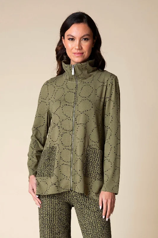 Avant-garde Design Core Travel Circles Zip Jacket